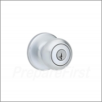 Door Lock - CHROME (SATIN) - Keyed Knob