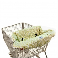 Washable Cover for Shopping Cart & High Chair - DAMASK / AVOCADO